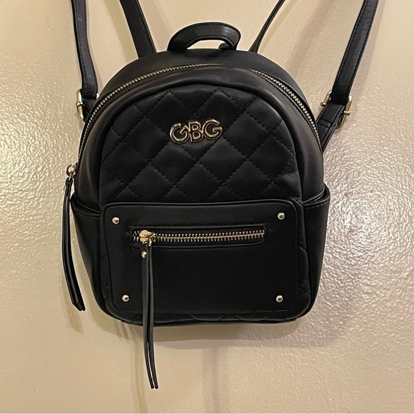 G BY GUESS GBG Quilted Mini Bag Backpack in Black - Picture 1 of 7